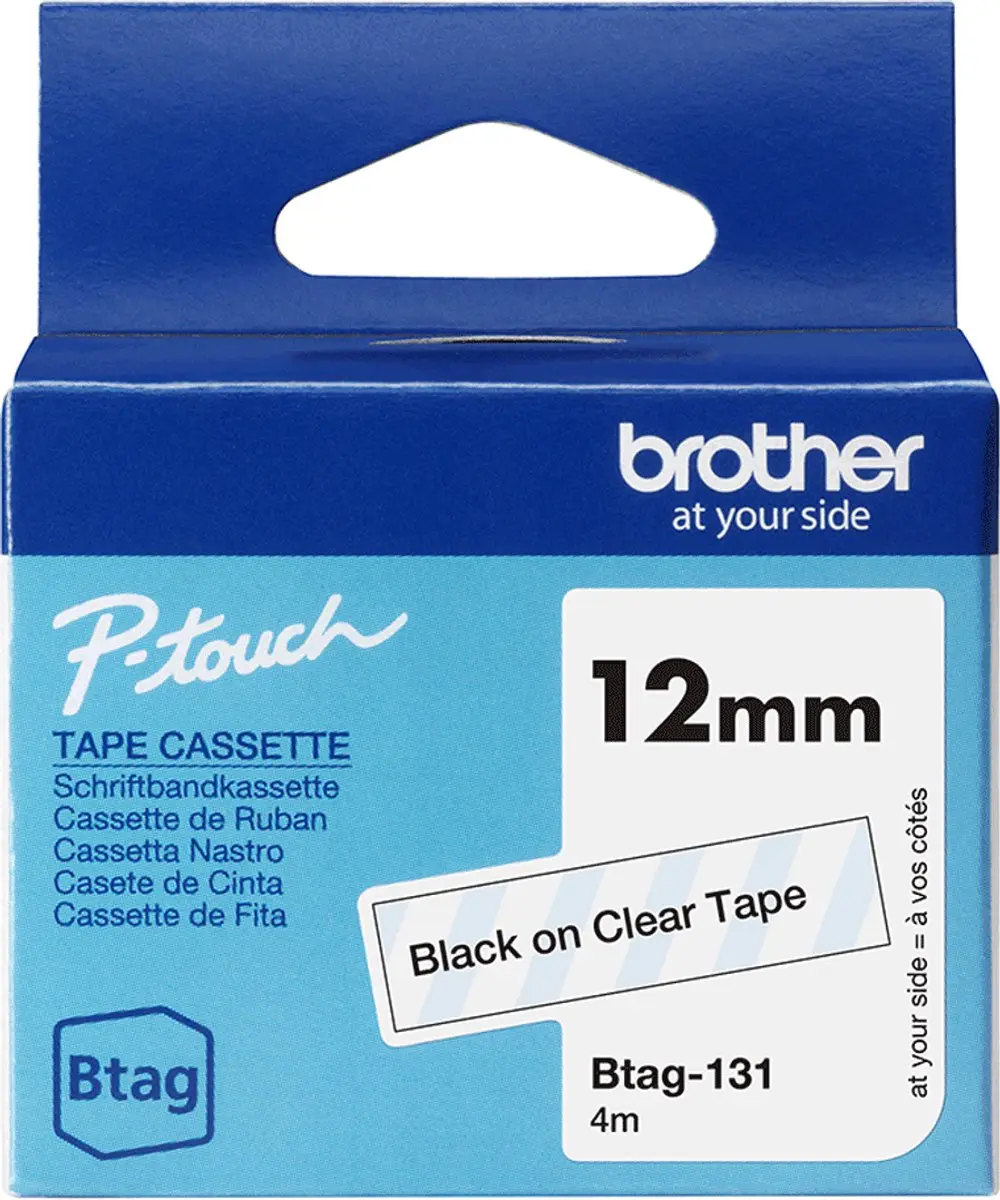 Brother BTAG-131 Transparant Labeltape 12mm