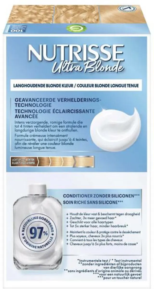 Garnier Nutrisse Stralend Blond 100 Haarverf - 3 Stuks