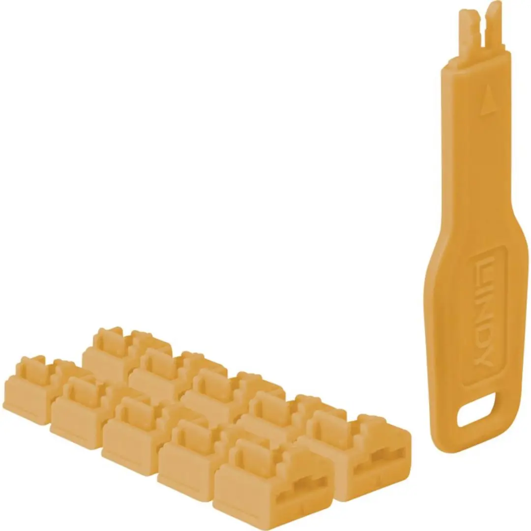 Lindy 47897 RJ-45 Poortslot Oranje - 10 Stuks - afbeelding 6 van 6