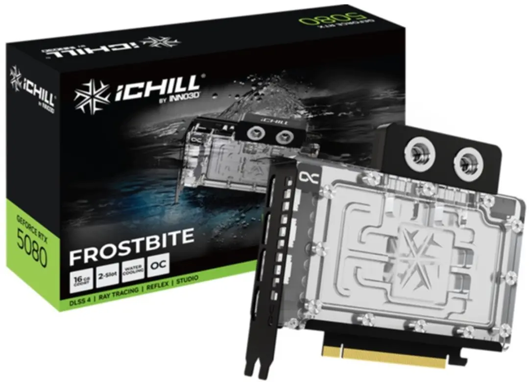 INNO3D NVIDIA GeForce RTX 5080 iChill Frostbite 16GB - Videokaart