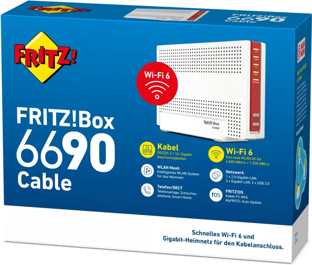 FRITZ!Box 6690 Router - WiFi 6 - Ziggo - Wit