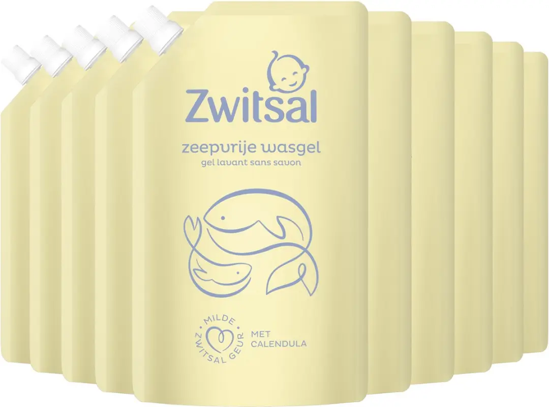 Zwitsal Zeepvrije Wasgel Navulverpakking 10x500ml