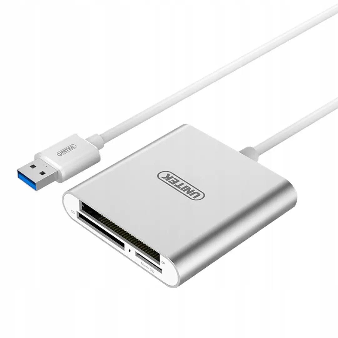 Unitek Y-9313 Geheugenkaartlezer USB 3.2 Gen 1 - Zilver
