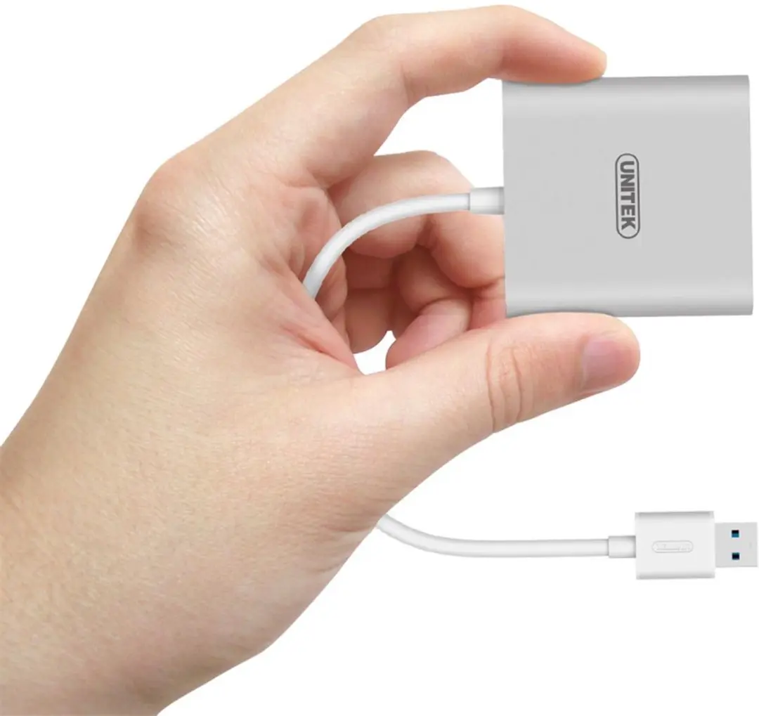 Unitek Y-9313 Geheugenkaartlezer USB 3.2 Gen 1 - Zilver