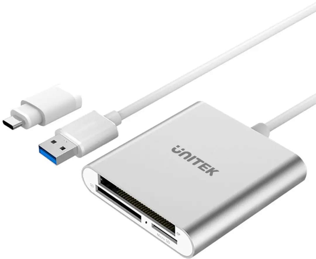 Unitek Y-9313 Geheugenkaartlezer USB 3.2 Gen 1 - Zilver