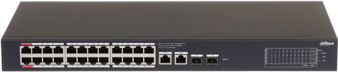 Dahua CS4228-24GT-375 Netwerkswitch - 24 PoE-poorten 375W