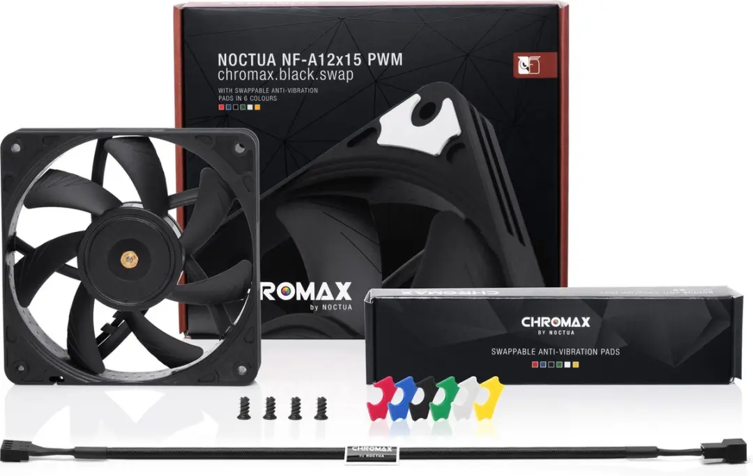 Noctua NF-A12x15 PWM CH.BK.S PC-ventilator 120x120x15mm - Zwart