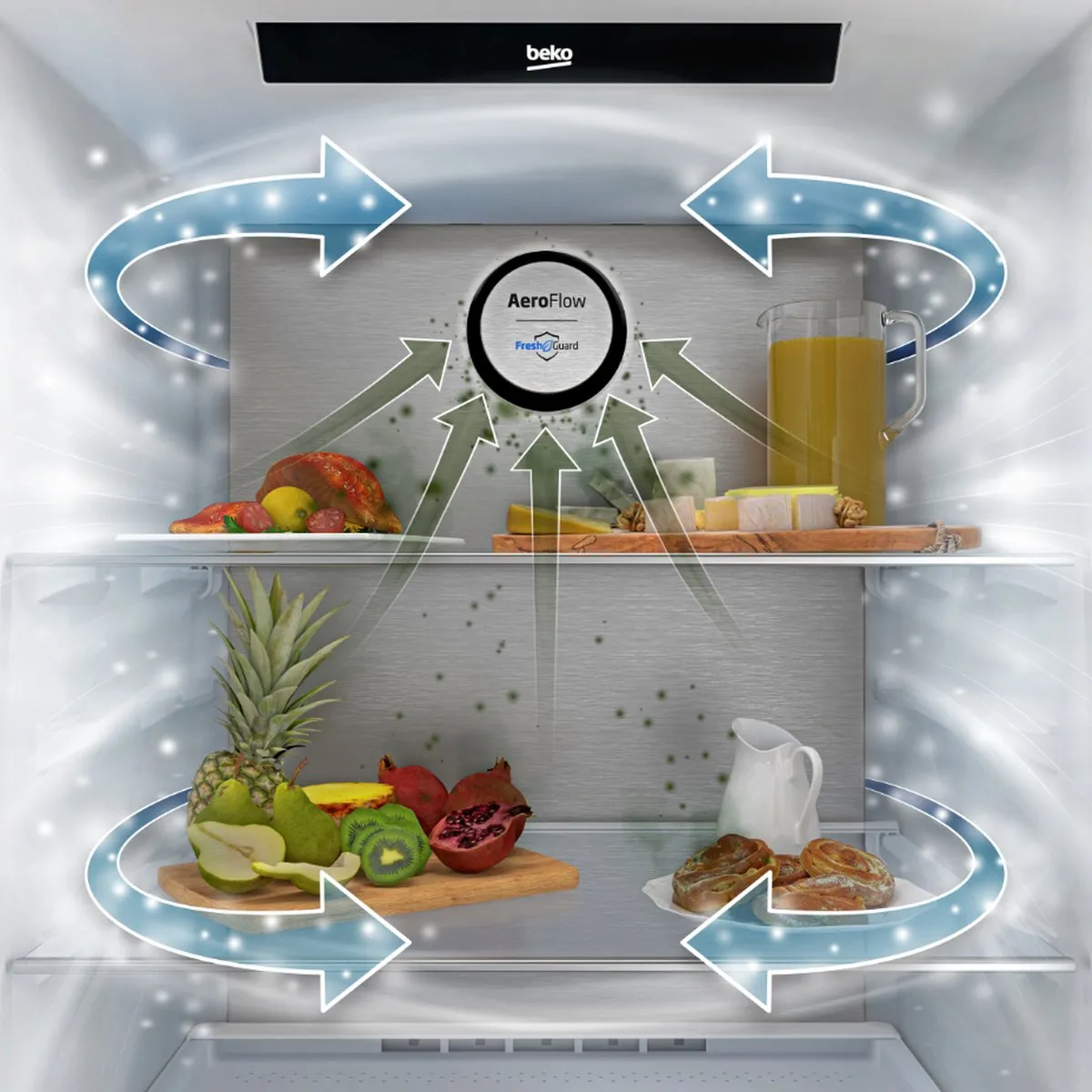 Beko B5RCNE365LXB Vrijstaand Koel-vriescombinatie 316L - Metallic