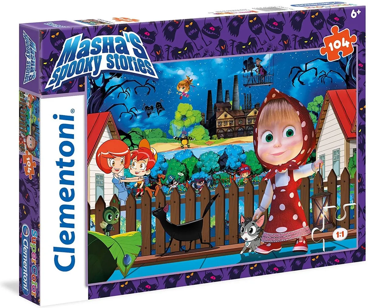 Clementoni Masha en de Beer Spooky Legpuzzel 104-delig