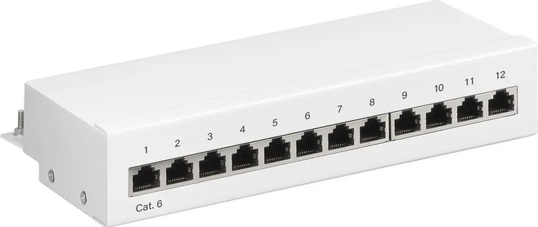 Goobay CAT 6 Patchpaneel 12-poorts Wit