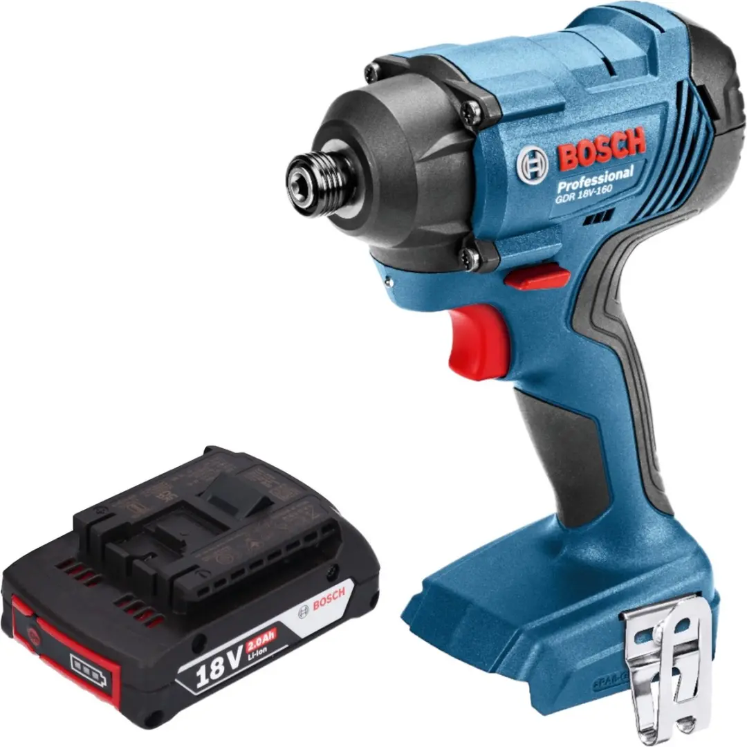 Bosch Professional GDR 18V-160 Accu-slagmoersleutel - 160Nm - 1x 2.0Ah - afbeelding 6 van 6