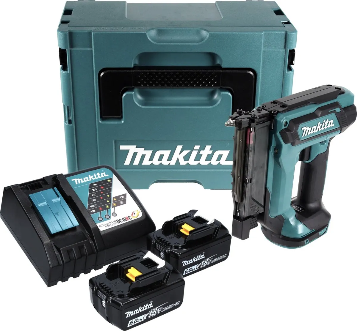 Makita DPT 353 RGJ Accu-spijkermachine 18V - 2x 6,0Ah + Oplader + Makpac - afbeelding 6 van 6