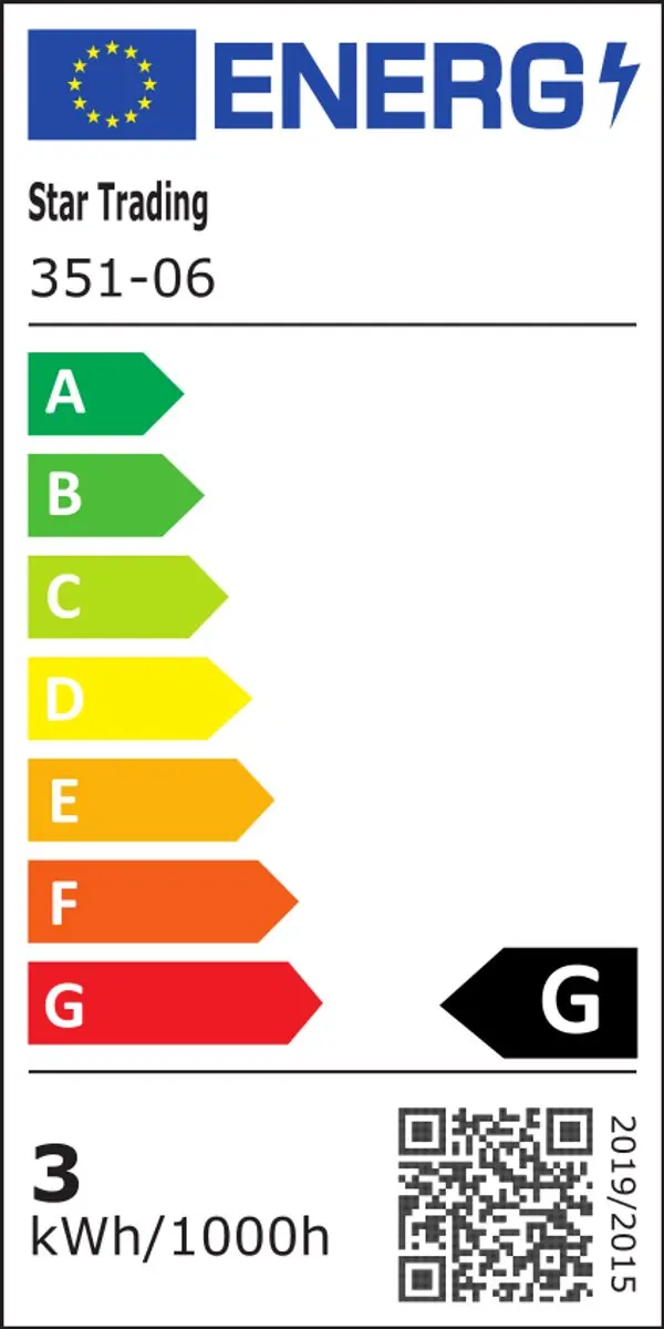 Star Trading Kaarslamp Barokstijl E14 3W - Extra Warm Wit