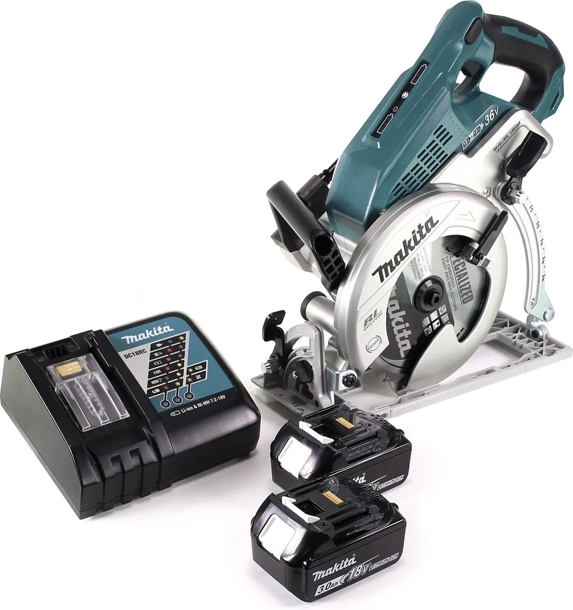 Makita DRS780RF Accucirkelzaag 185mm - 36V - 2x 3.0Ah - afbeelding 4 van 5