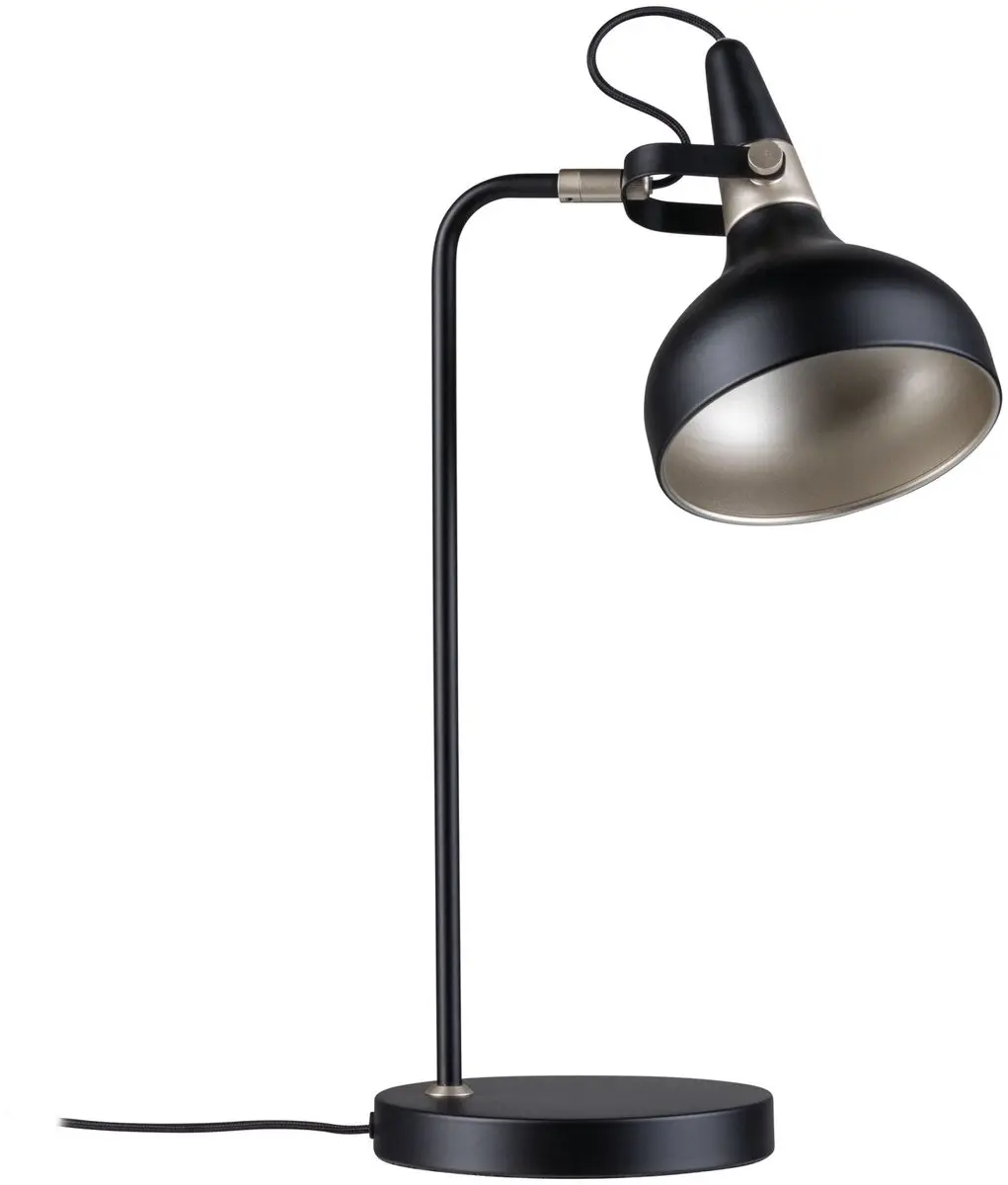 Paulmann LED Tafellamp Juna E14 20W - Zwart mat/Champagne