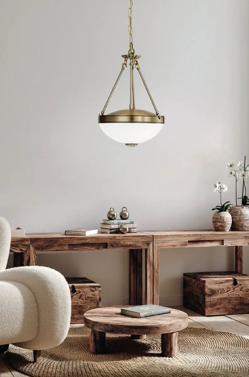Eglo Savoy Hanglamp 5 Lichts - Ø310mm - Brons/Wit