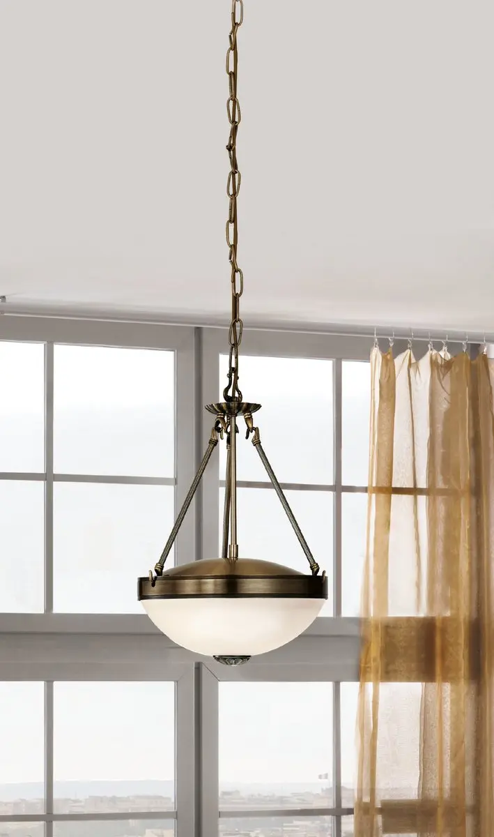 Eglo Savoy Hanglamp 5 Lichts - Ø310mm - Brons/Wit - afbeelding 6 van 6