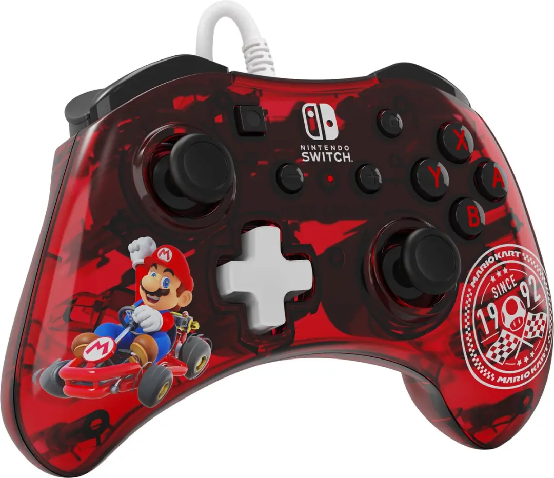 PDP Rock Candy Bedrade Controller Nintendo Switch Mario Kart - Mario Rood - 500-181-MAKT
