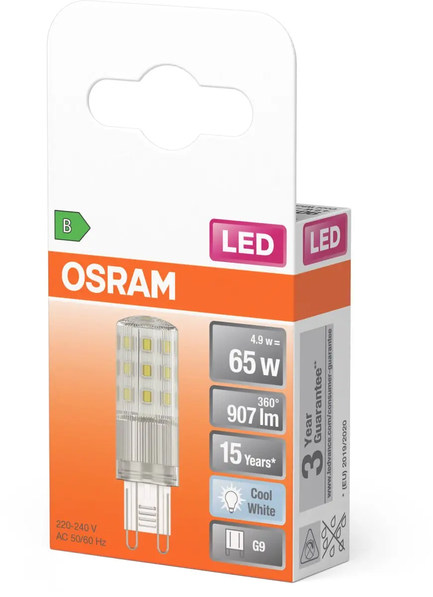 Osram LED G9 4,9W 907lm Koel wit - 1 Stuk