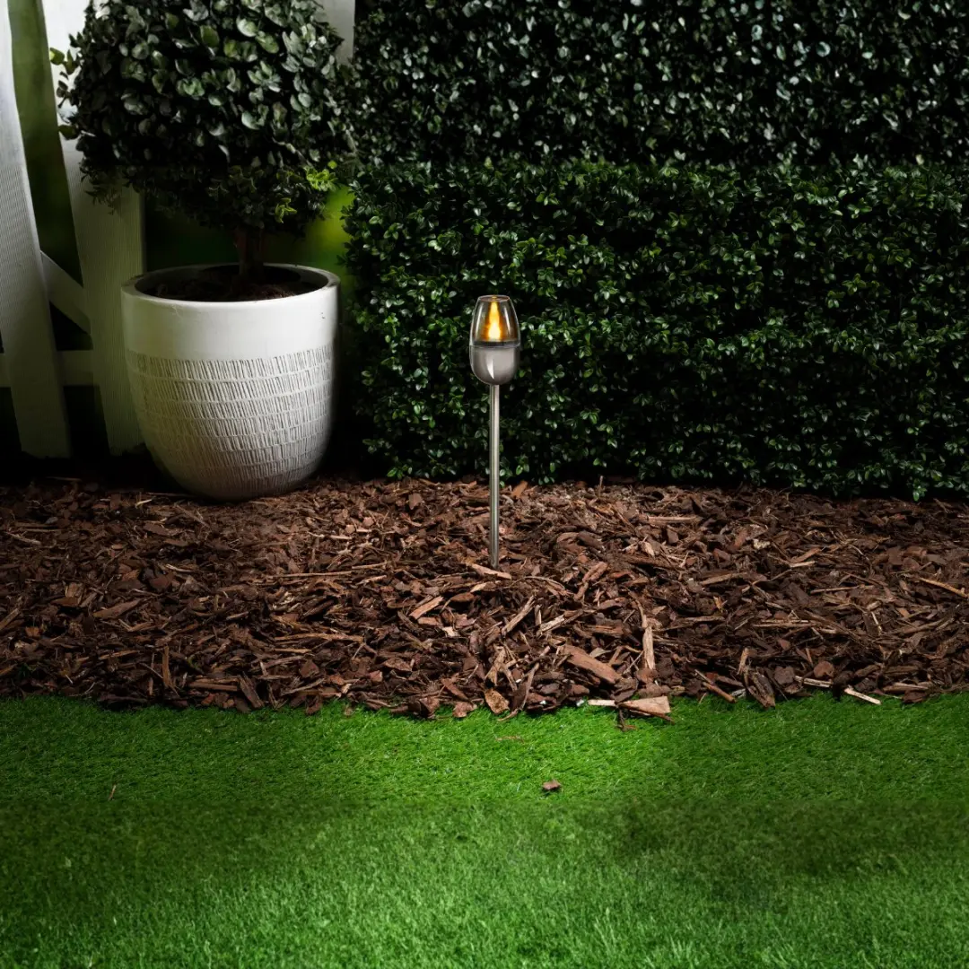 Grundig Solar Tuinlamp Vlameffect - Ø6 x 38,5cm - Transparant