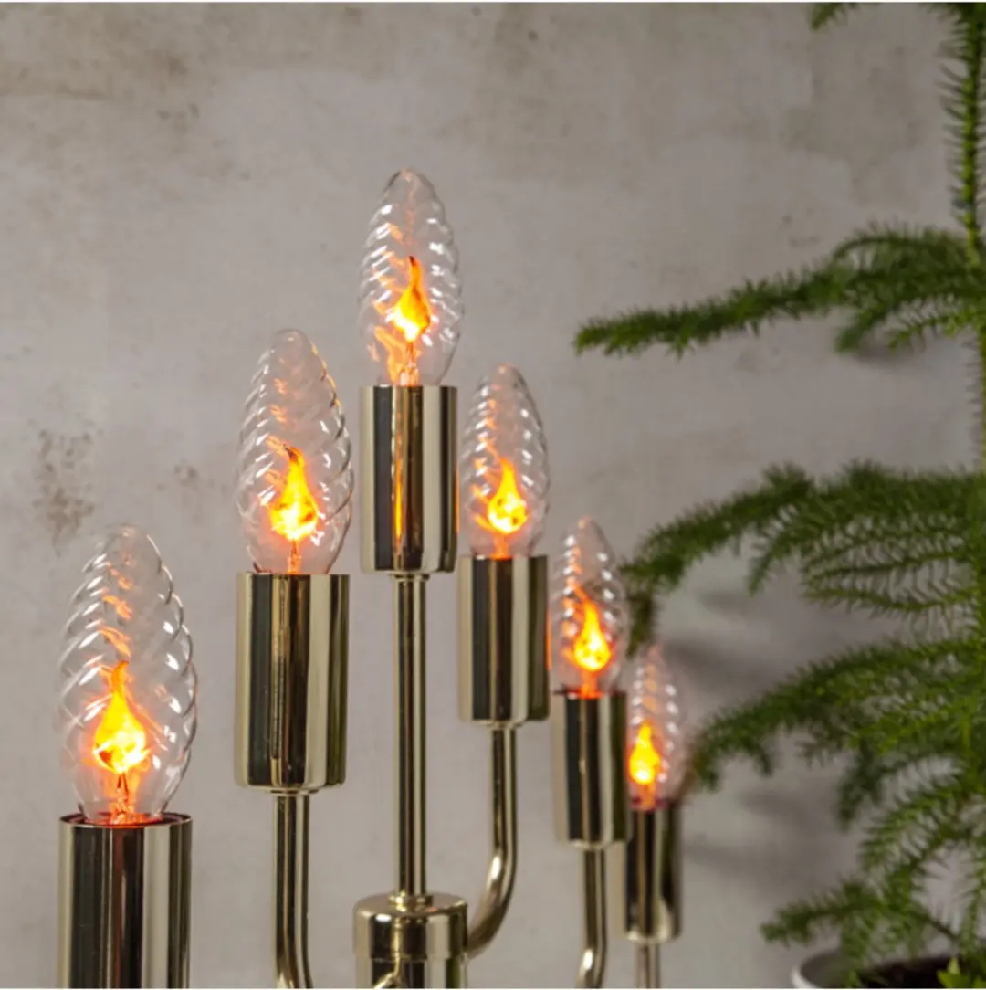 Star Trading Kaarslamp Barokstijl E14 3W Warm Wit