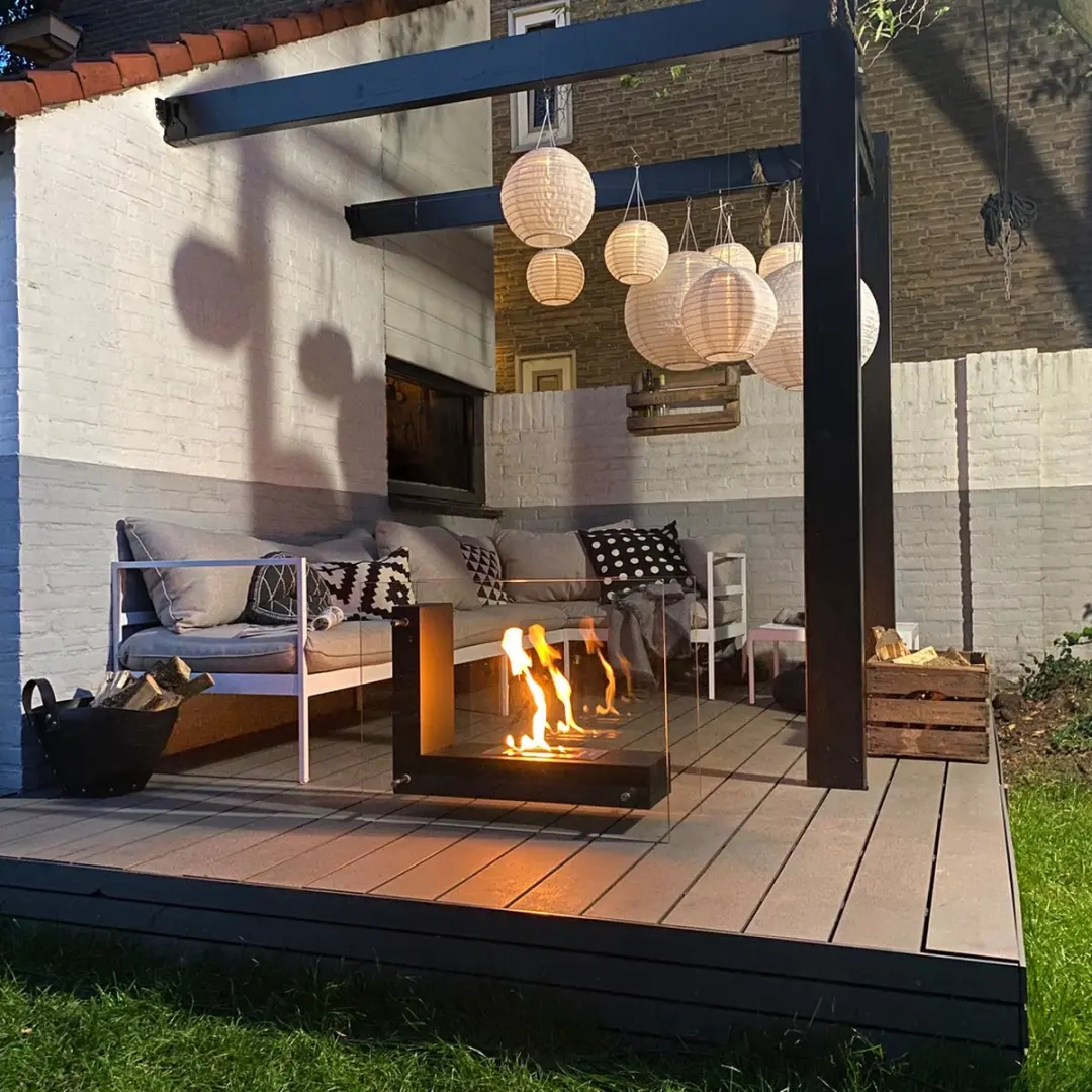 Qlima FFB 8060 Bio Ethanol Tafelhaard 1350W - Zwart