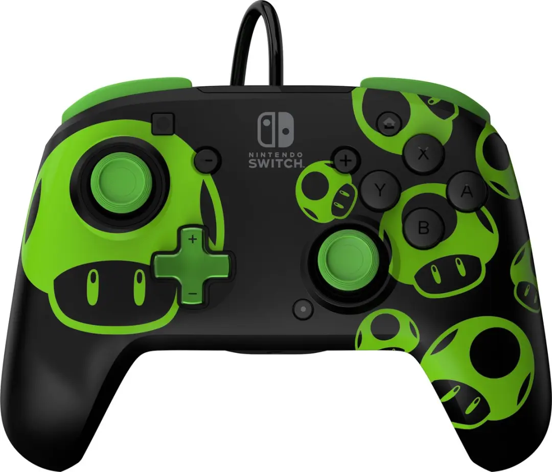 PDP Rematch Glow Gaming Controller 500-134-GID - 1-Up Mushroom