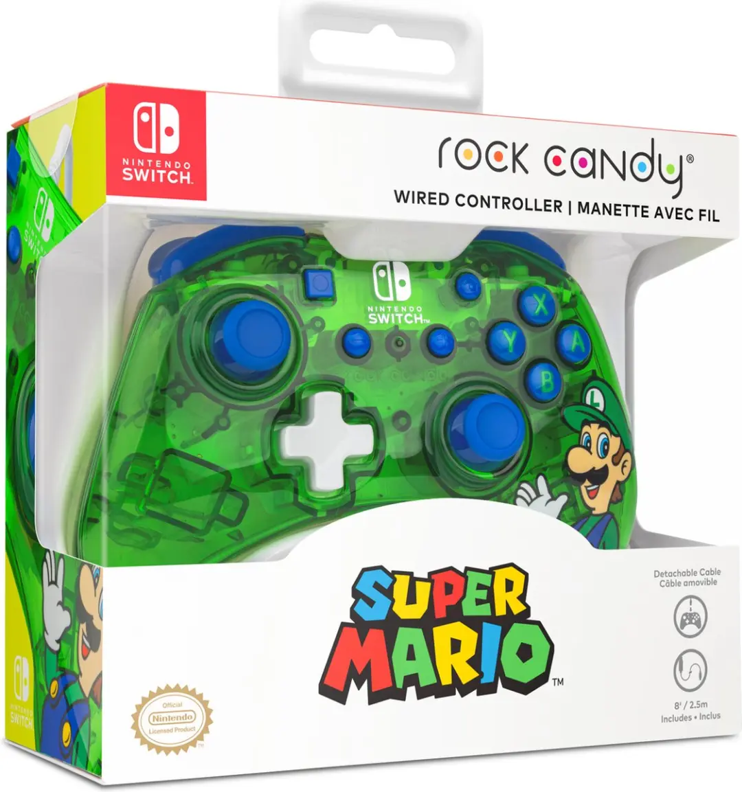 PDP Rock Candy Bedrade Controller Luigi Lime - Nintendo Switch - afbeelding 6 van 6