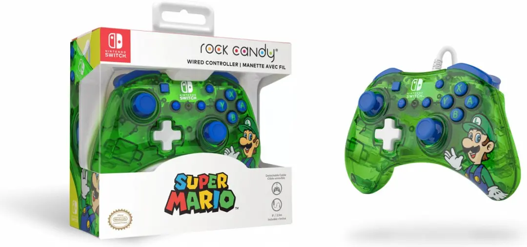 PDP Rock Candy Bedrade Controller Luigi Lime - Nintendo Switch