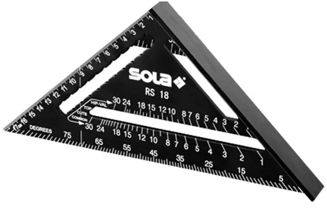 Sola RS18 Metrische Winkelhaak 18cm - Zwart