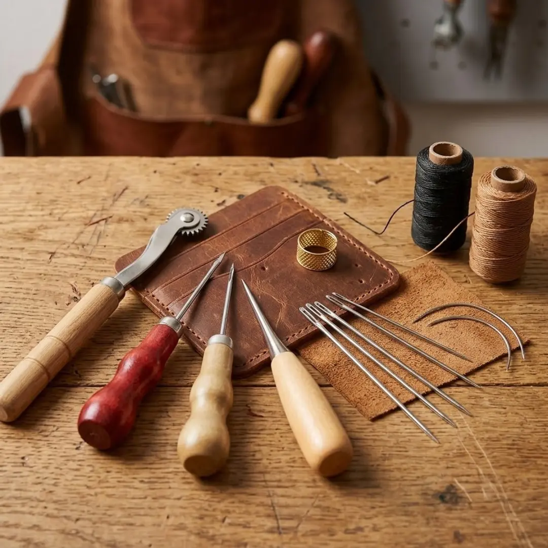 NUVEX Leergereedschapset 14-delig - Zilver/Hout