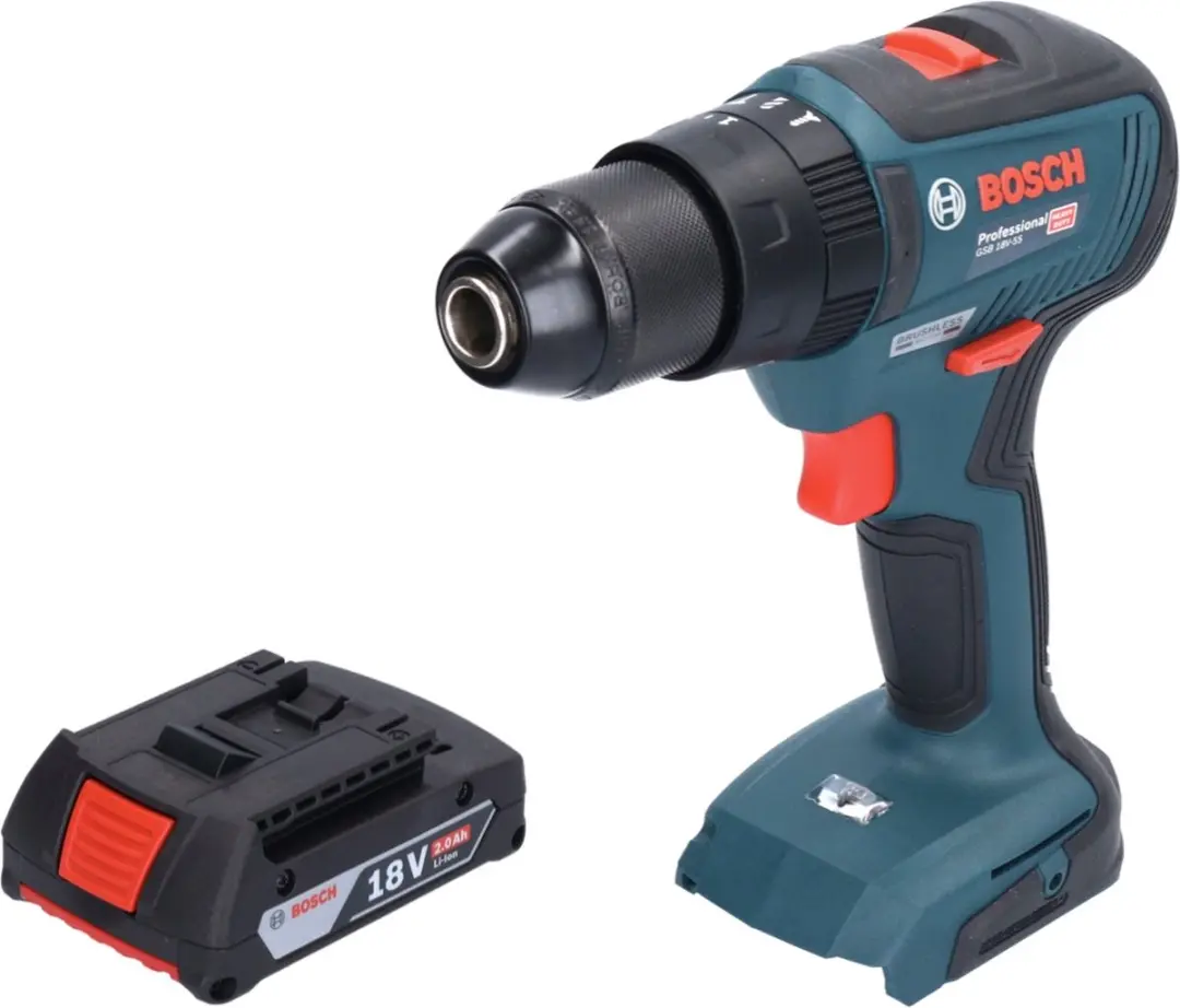 Bosch Professional GSB 18V-55 Accu Klopboormachine 55Nm - 2.0Ah - afbeelding 3 van 5