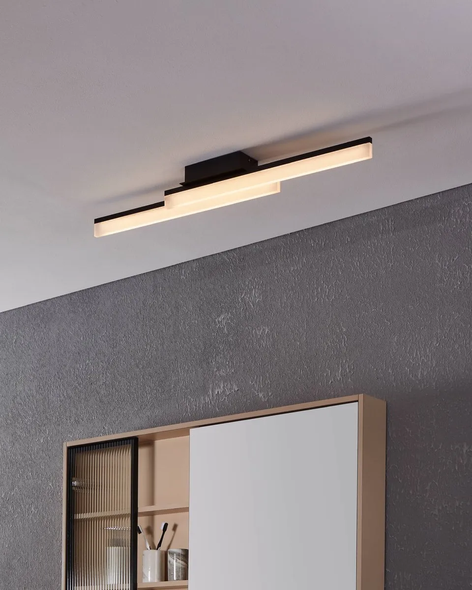 Eglo Palmital Plafondlamp LED 88cm - Zwart