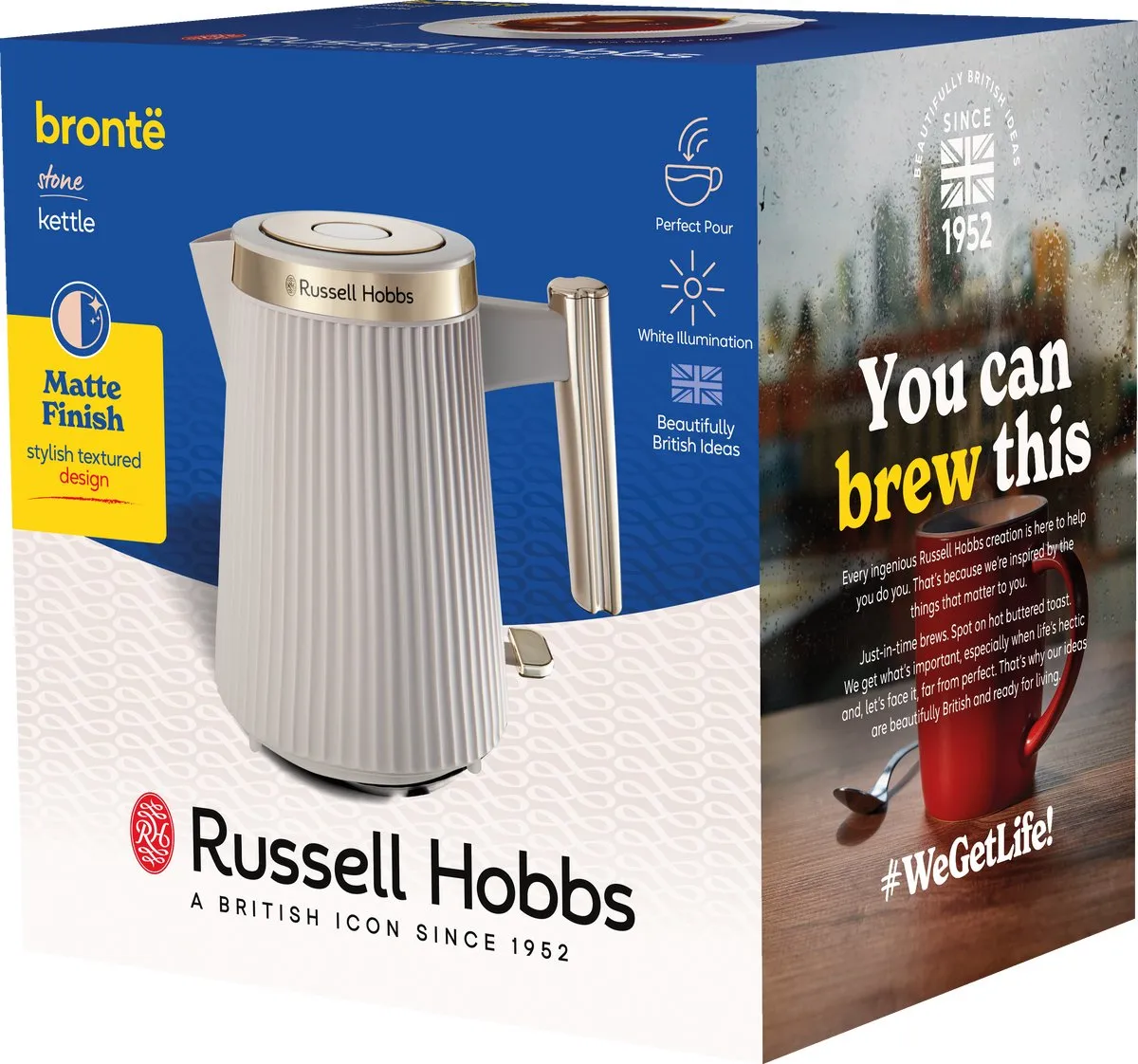 Russell Hobbs Brontë Stone Waterkoker 2400W - 1.7L - Goud - afbeelding 6 van 6