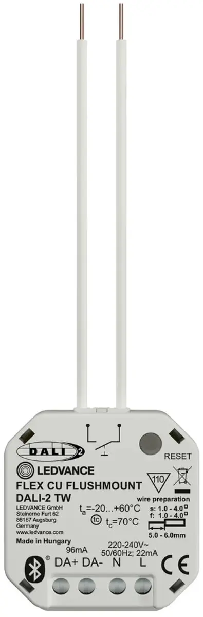 LEDVANCE Dali-2 Control Unit Flush Mounted TW - Wit/Grijs/Zwart