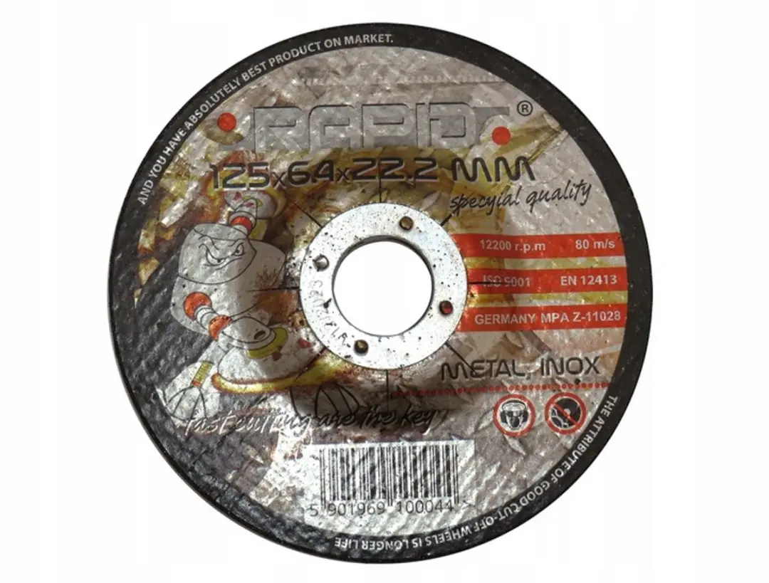 Rapid Slijpschijf Metaal 125x6,4mm - 5 Stuks - Inox