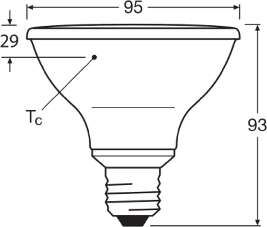 LEDVANCE PAR30 E27 LED Spot 10W 927 Dimbaar - E3Z8B - Zilver