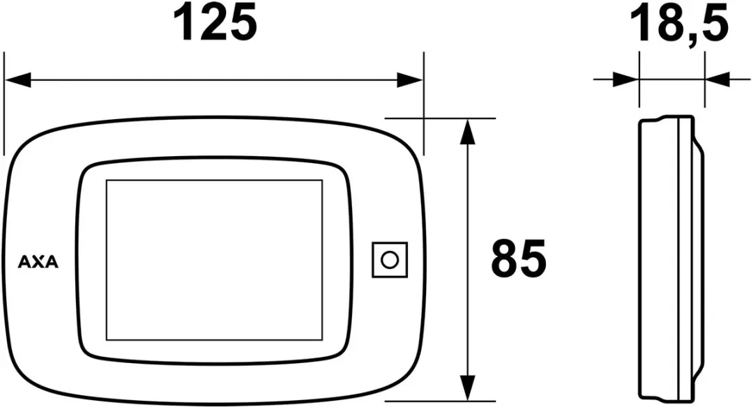 AXA DDS1 Deurspion - 105° Zicht - 3,2 inch LCD - Zilver