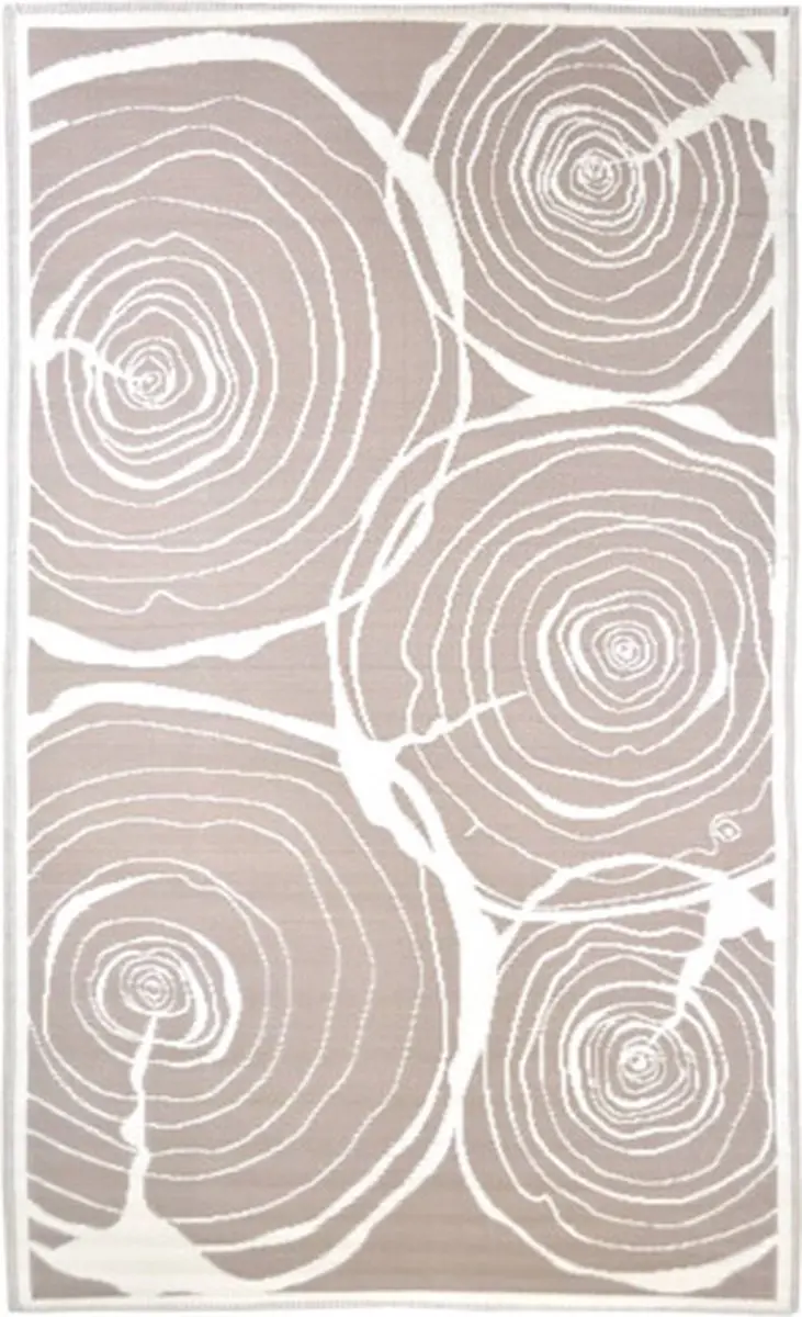 Esschert Design Buitenkleed Jaarringen 240x150cm - Bruin - afbeelding 6 van 6