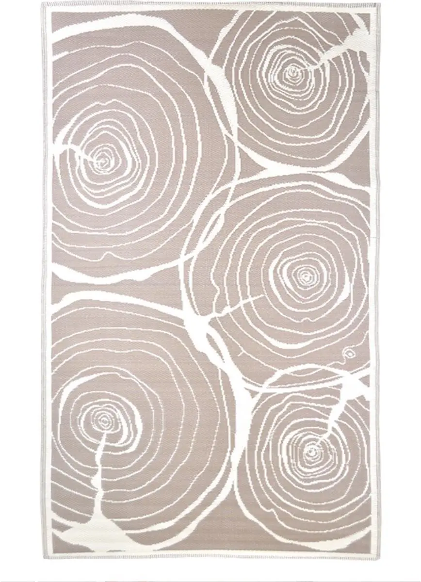 Esschert Design Buitenkleed Jaarringen 240x150cm - Bruin