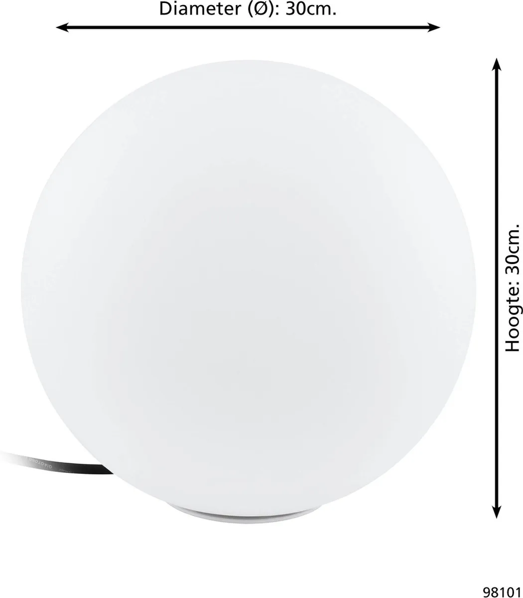 Eglo Monterolo Staande Lamp Buiten E27 Ø300cm - IP65 - Wit - afbeelding 6 van 6