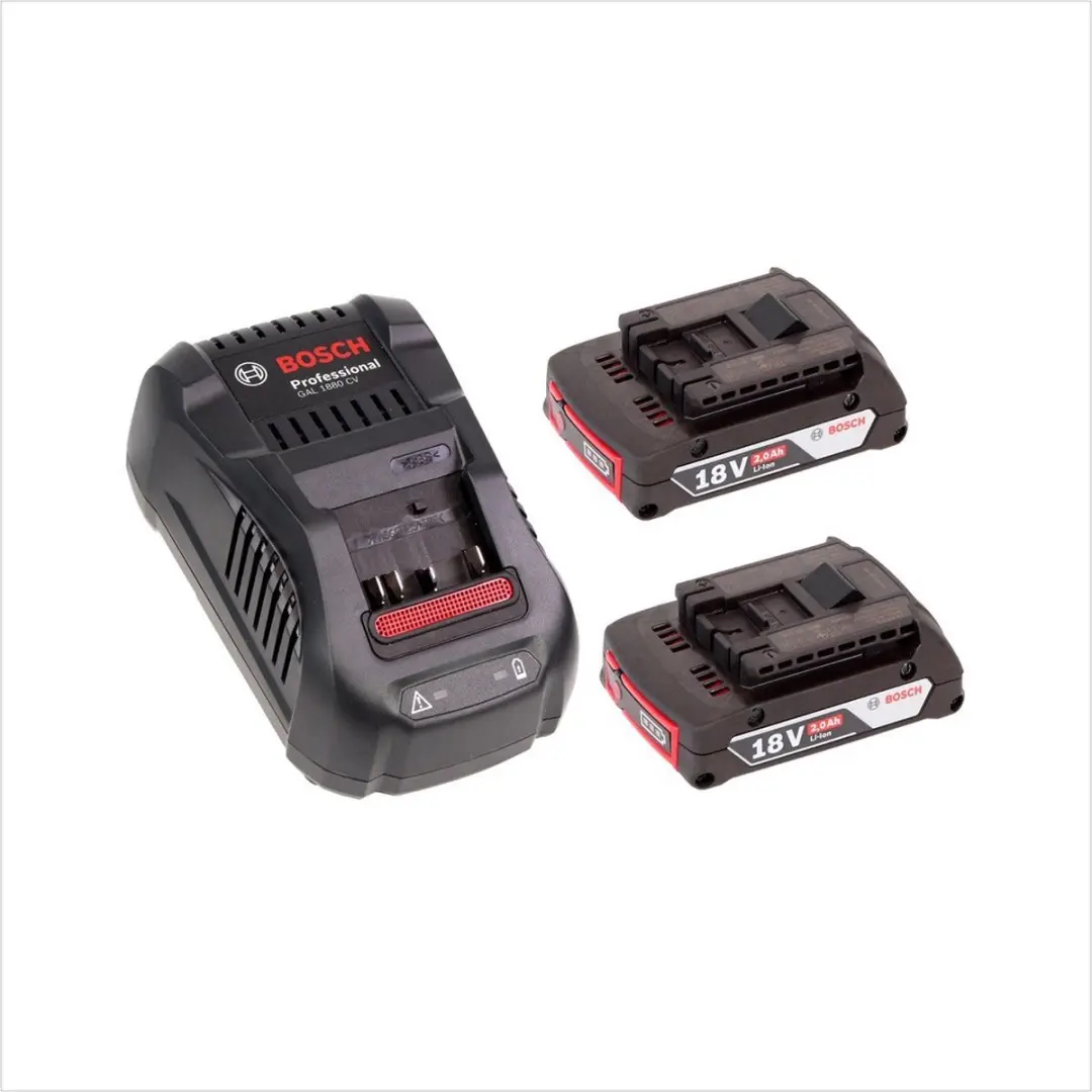 Bosch Professional Accuset GBA 2.0Ah GAL 1880 CV - 2x 2000mAh