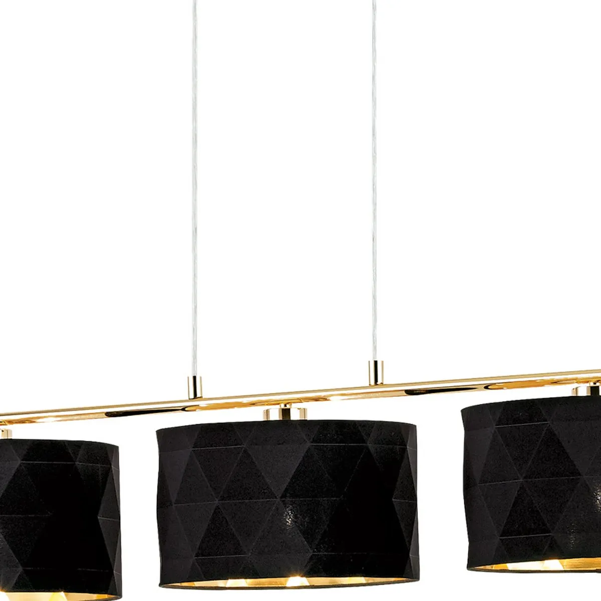 Eglo Dolorita Hanglamp 3 Lichts - Messing/Zwart