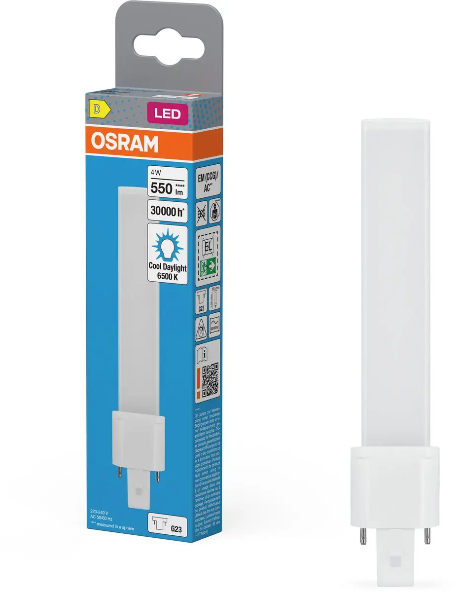 Osram Dulux LED Penvoetlamp G23 4W 550lm - Mat - 6500K