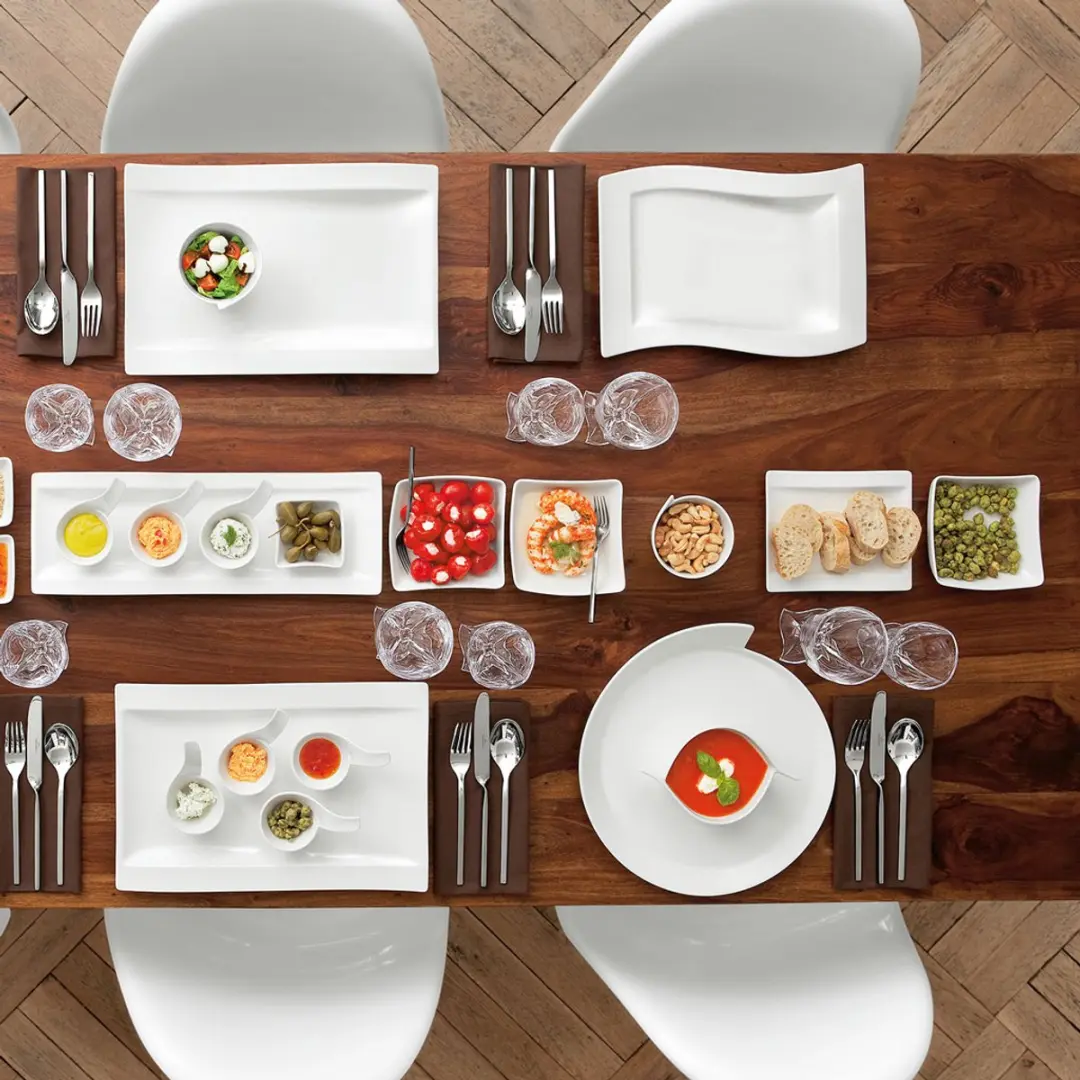 Villeroy & Boch NewWave Gourmetteller Set - 4 Stuks - Wit