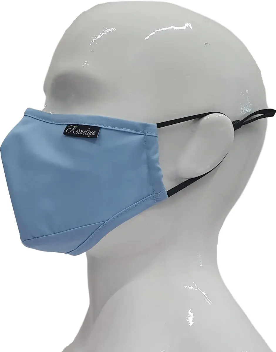 Korneliya Face Mask Licht Blauw - 3 lagen