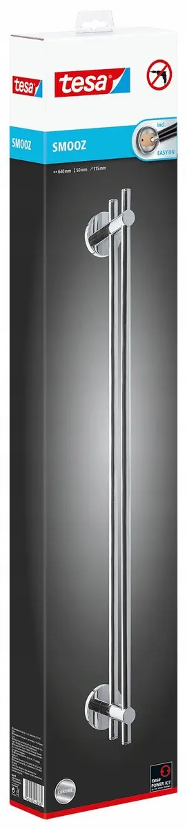 Tesa Smooz Handdoekhouder Dubbel 40321-00000-00 - Chroom