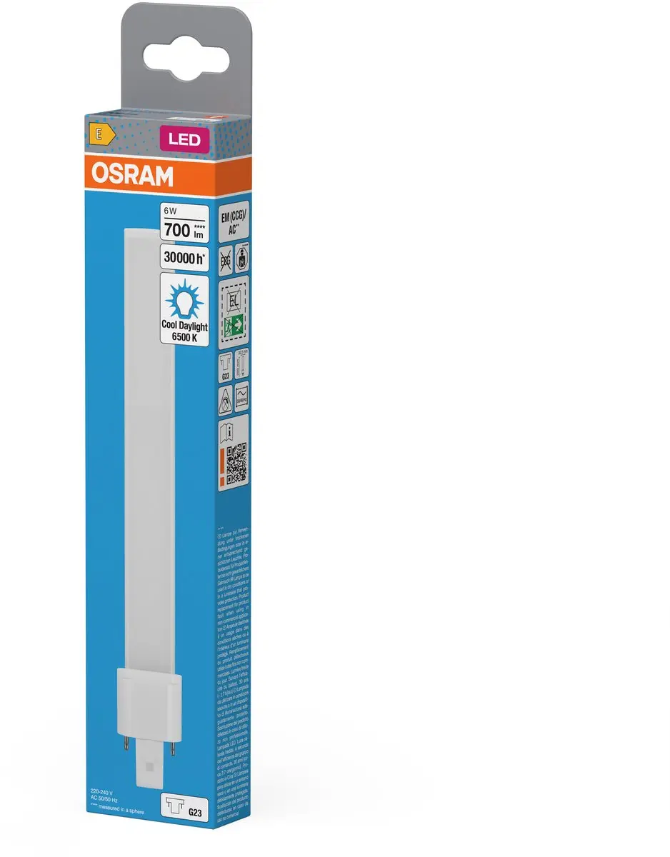 Osram Dulux LED G23 6W 700lm 6500K Mat - 30.000 uur