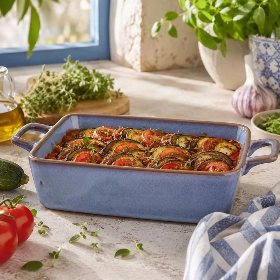 Excellent Houseware Ovenschaal Spaans Aardewerk - Blauw 2 Liter