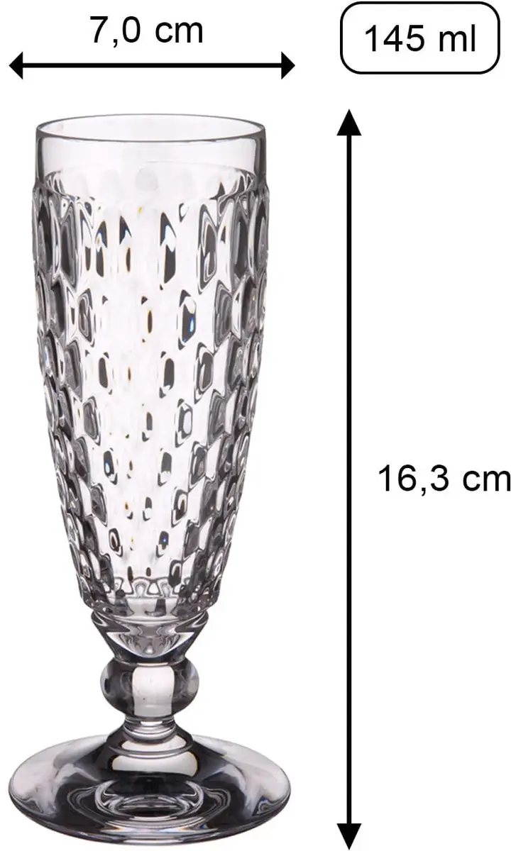Villeroy & Boch Boston Champagnefluitjes Grijs - 4 Stuks